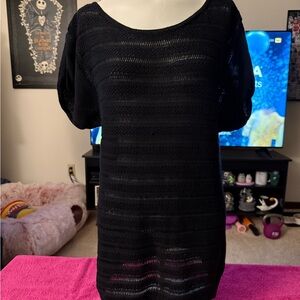 a.n.a Black Knit Top